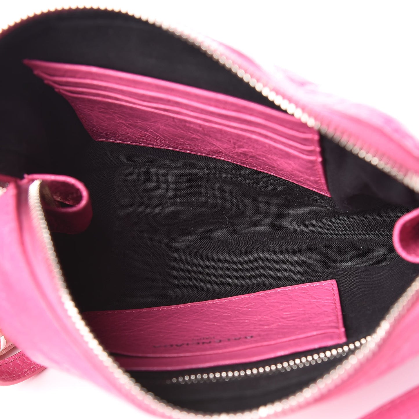 Agneau Arena Classic Silver Hardware XS Reporter Crossbody Rose Flamingo
