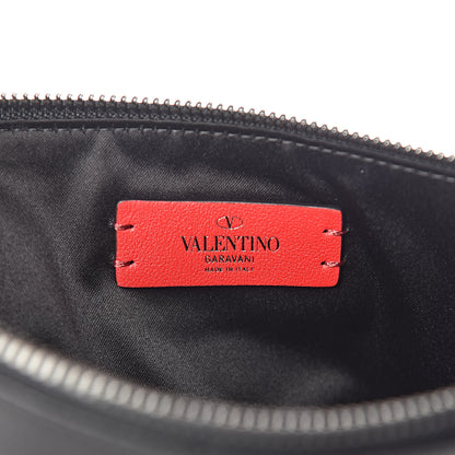 Valentino Garavani Calfskin VRing Clutch Pouch Black 6 of 6