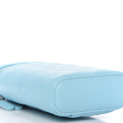 Chanel Lambskin Quilted Phone Holder With Chain Neon Blue 8 of 10