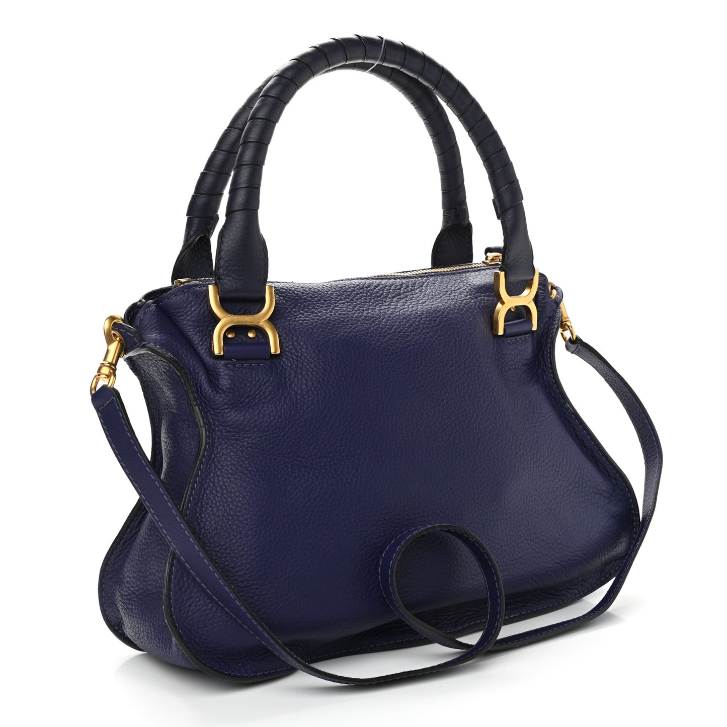 Calfskin Medium Marcie Satchel Storm Blue