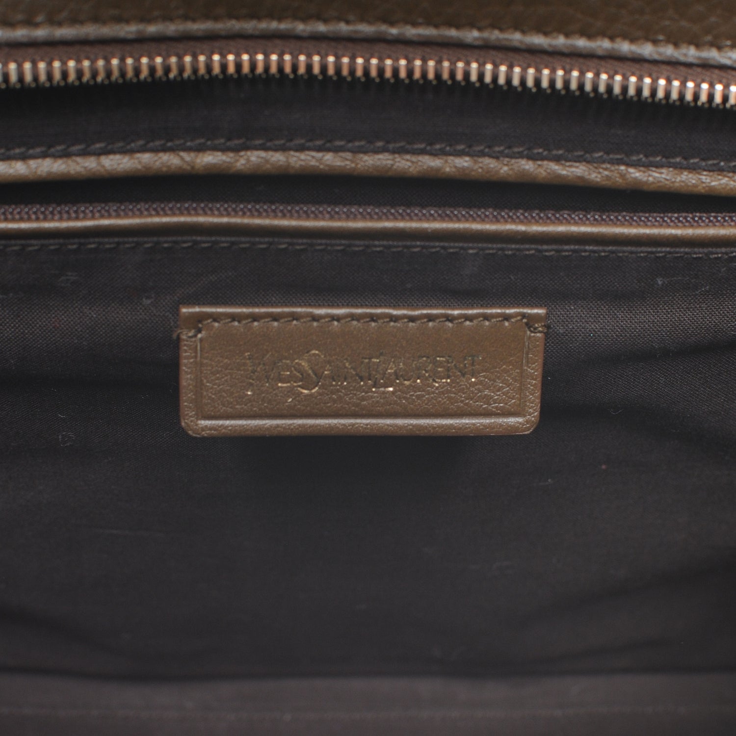Saint Laurent Perforated Leather Large Cabas Chyc Metallic Bronze 6 of 8