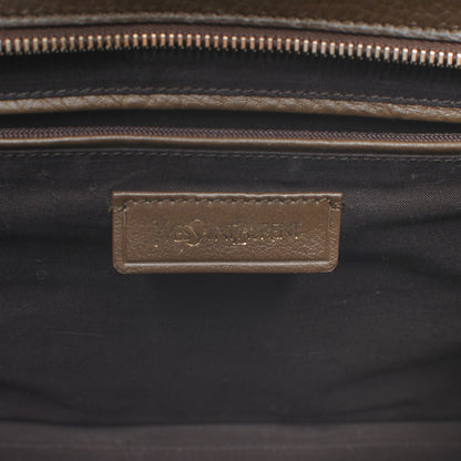 Saint Laurent Perforated Leather Large Cabas Chyc Metallic Bronze 6 of 8