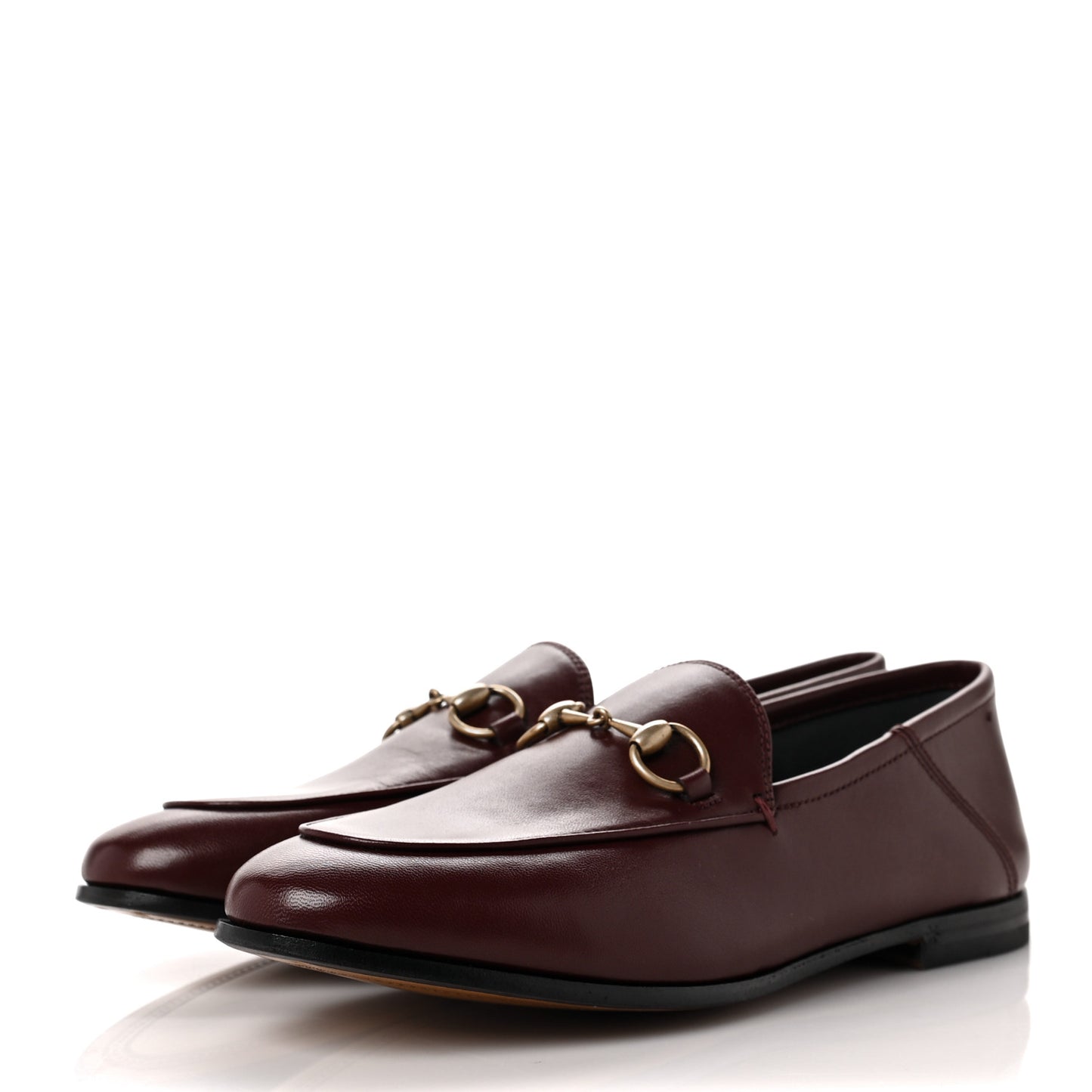 Lambskin Womens Brixton Horsebit Loafers 35.5 Vintage Bordeaux