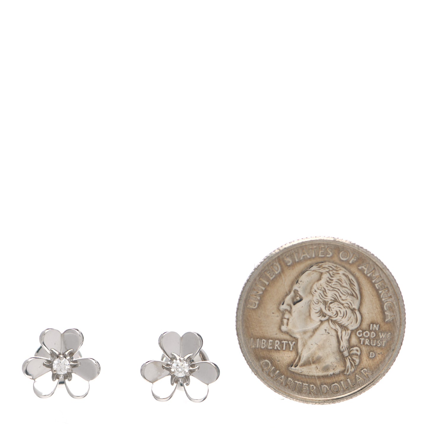 18K White Gold Diamond Mini Frivole Earrings