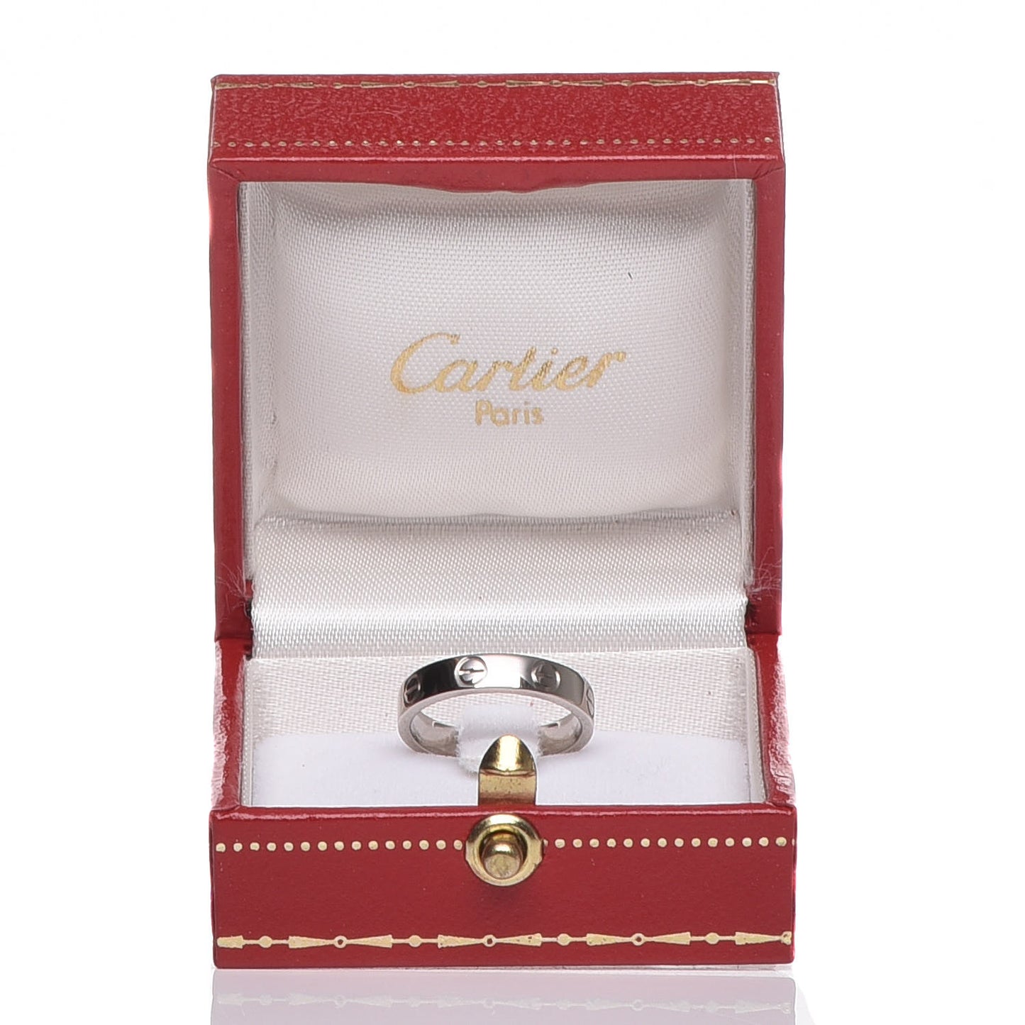 18K White Gold 3.5mm LOVE Wedding Band Ring 47 4