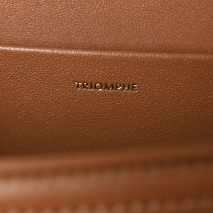 Celine Triomphe Canvas Calfskin Medium Triomphe Bag Tan 7 of 10