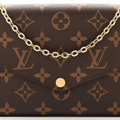 Louis Vuitton Monogram Pochette Felicie Chain Wallet Fuchsia 15 of 21
