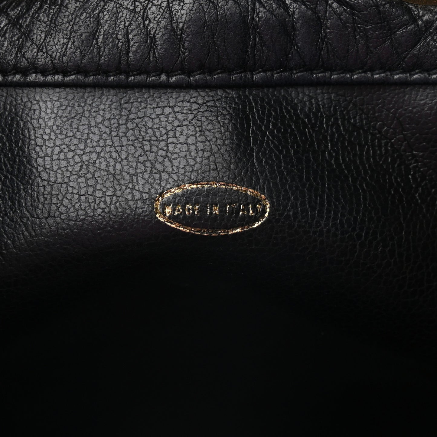 Lambskin CC Stitched Drawstring Bucket Bag Black