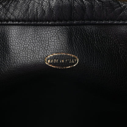 Chanel Lambskin CC Stitched Drawstring Bucket Bag Black 8 of 13