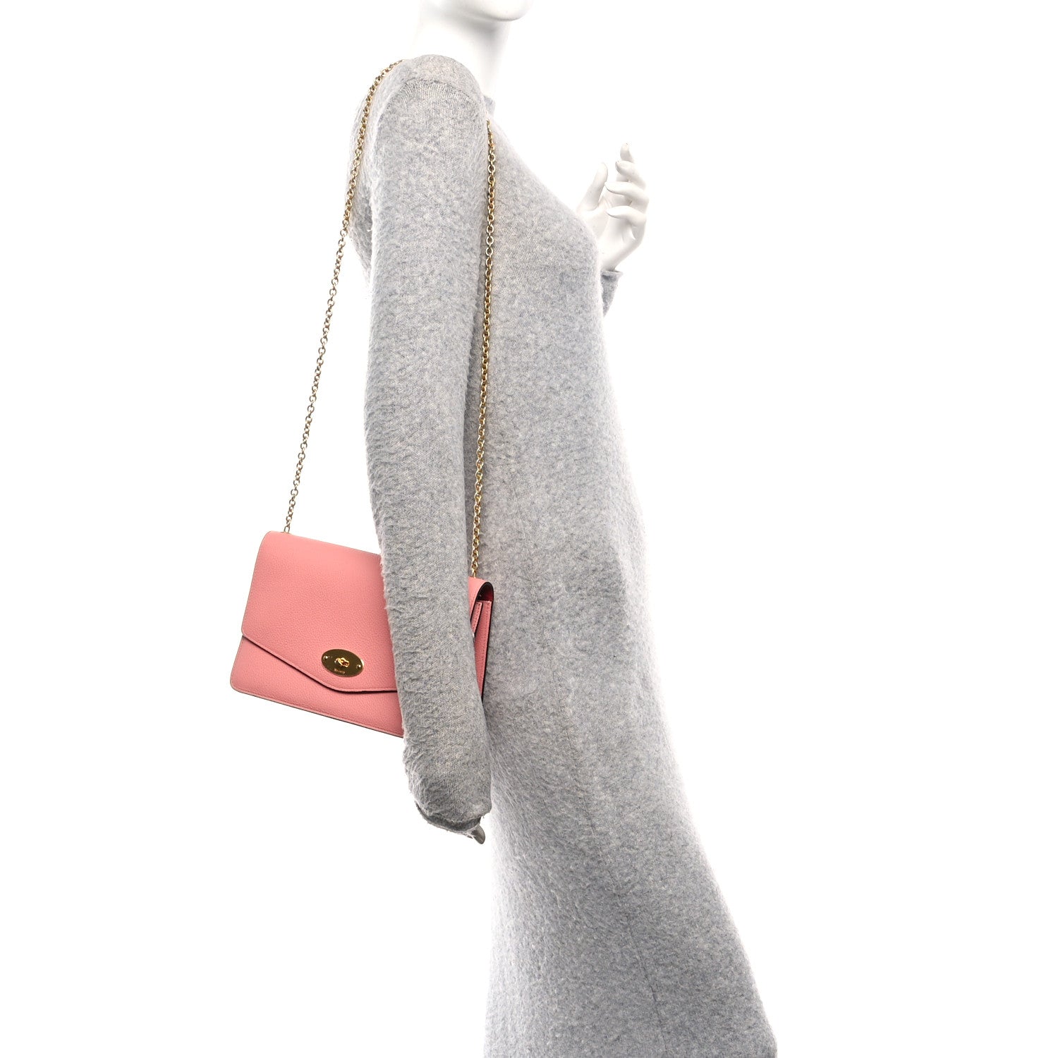 Mulberry Classic Grain Calfskin Medium Darley Macaroon Pink 2 of 9