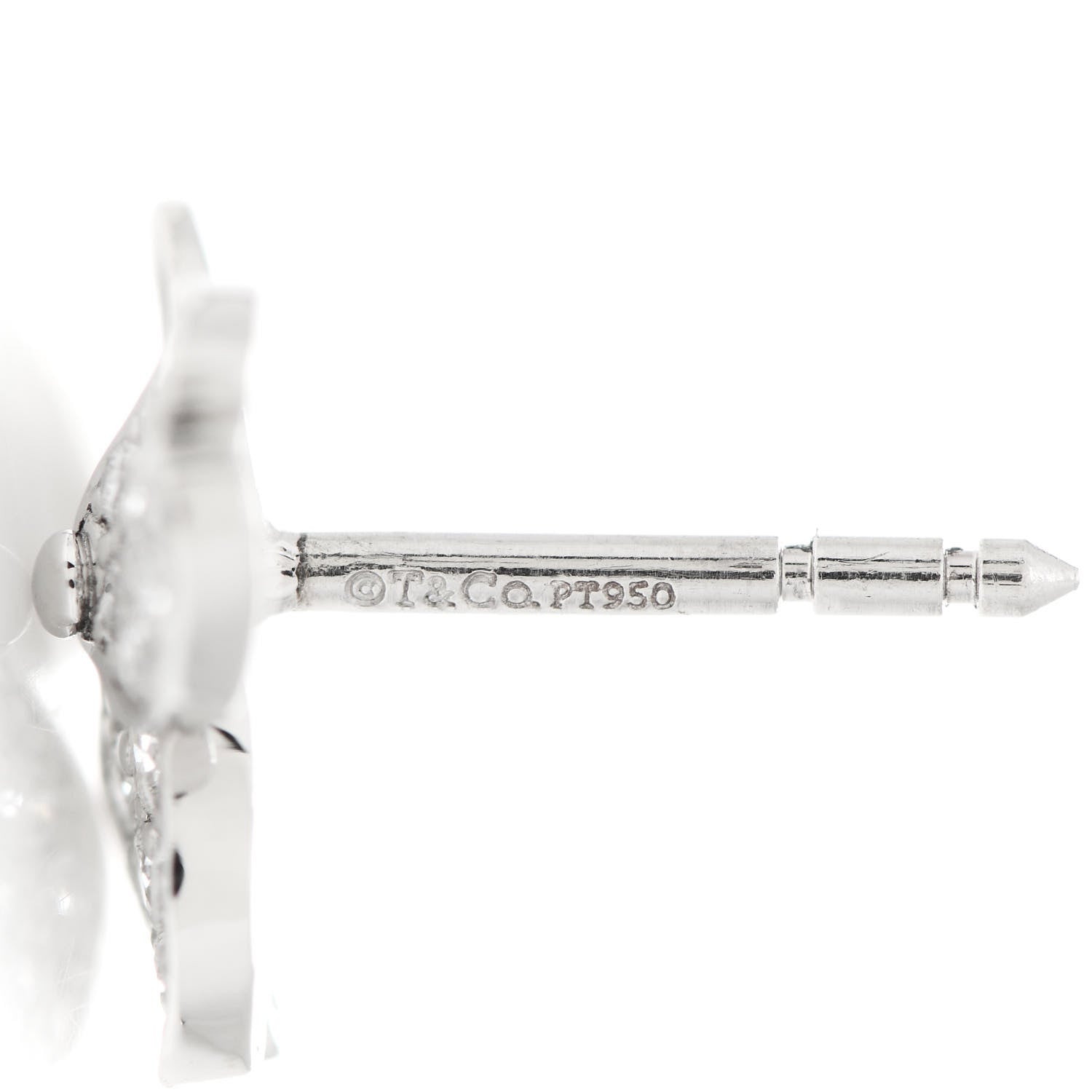 Tiffany Platinum Diamond Paper Flowers Earrings 4 of 5