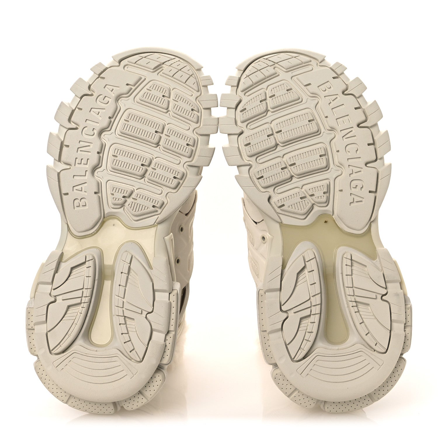 Balenciaga Mesh Nylon Faux Fur Womens Track Hike Sneakers 37 White 7 of 9
