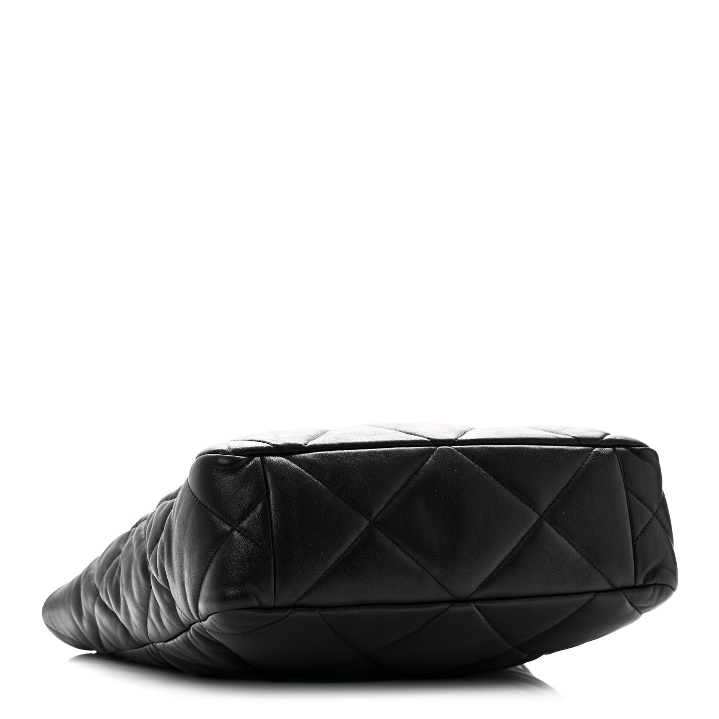 Lambskin Quilted Chanel 19 Shopping Bag Black