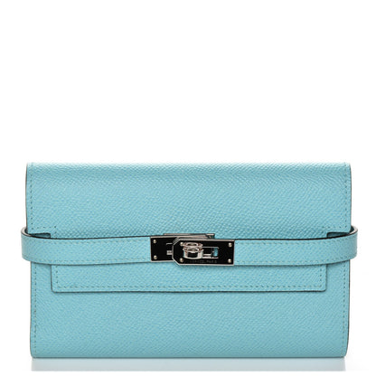 Hermes Epsom Medium Kelly Wallet Bleu Atoll 1 of 19