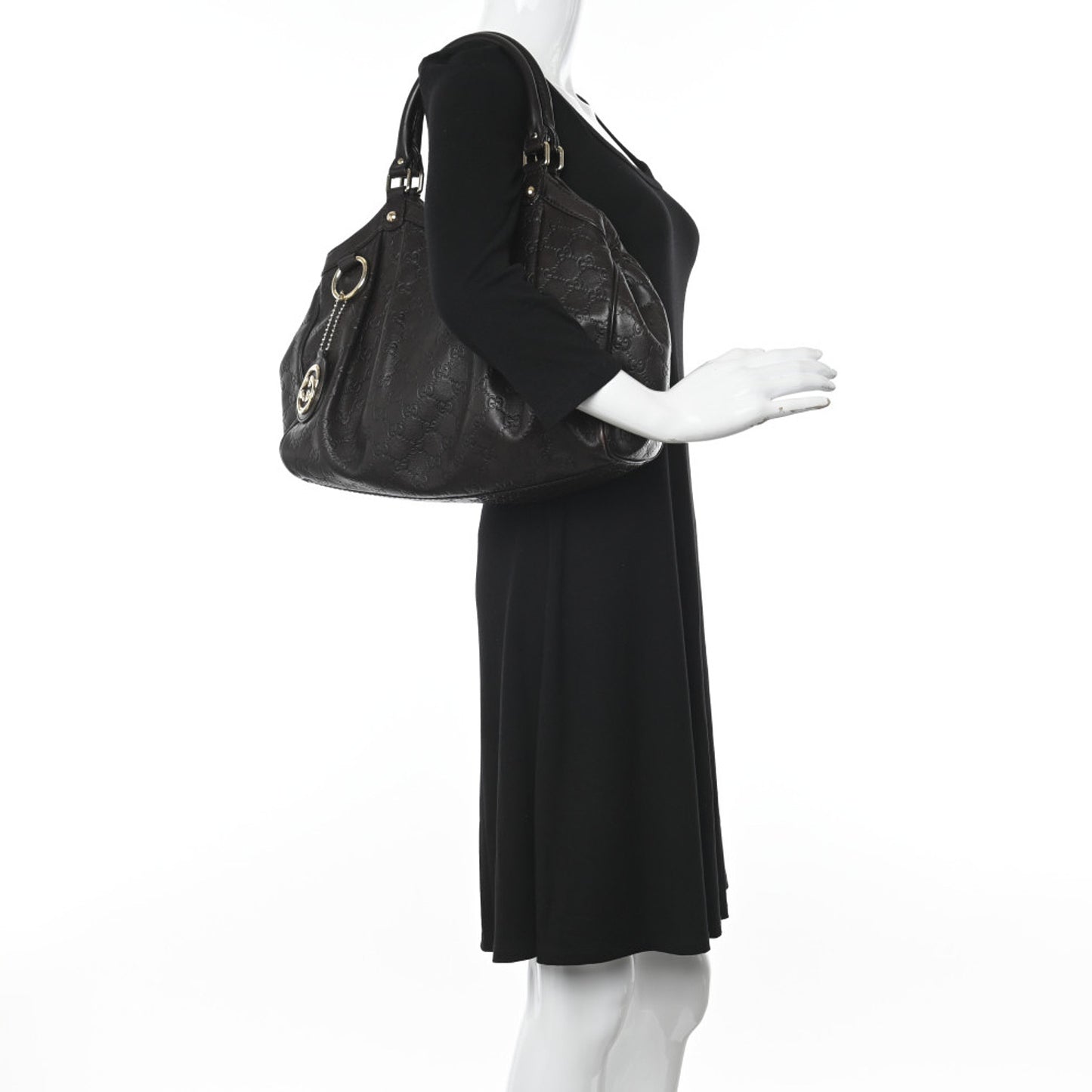 Guccissima Medium Sukey Tote Brown