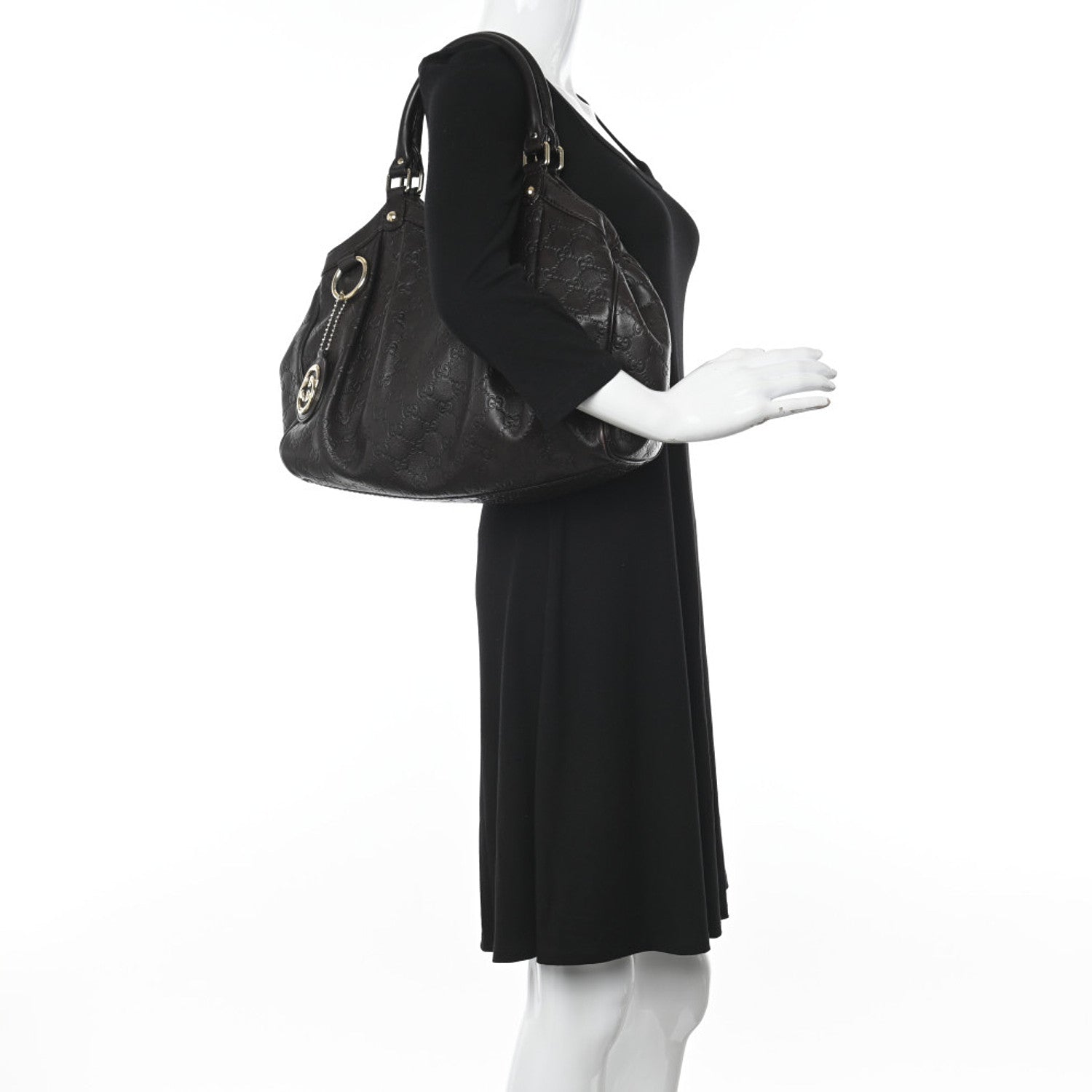 Gucci Guccissima Medium Sukey Tote Brown 2 of 16