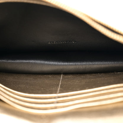 Saint Laurent Metallic Calfskin Monogram Envelope Chain Wallet Gold 5 of 13