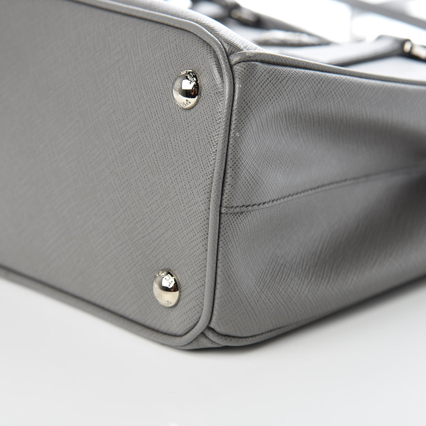Saffiano Mini Galleria Double Zip Tote Marmo
