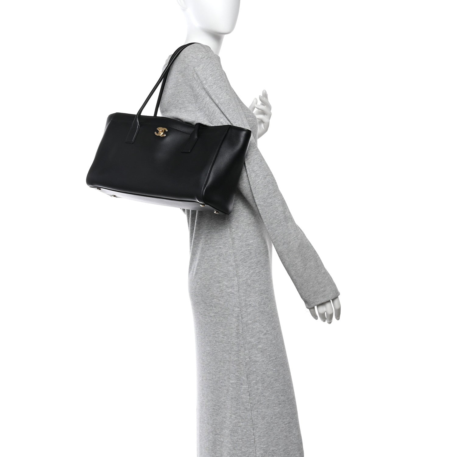 Chanel Calfskin Archetype Small Shopping Tote Black 2 of 10