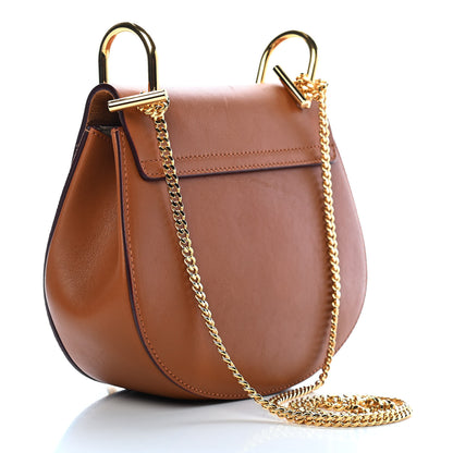 Chloe Suede Smooth Calfskin Mini Drew Shoulder Bag Caramel 3 of 13