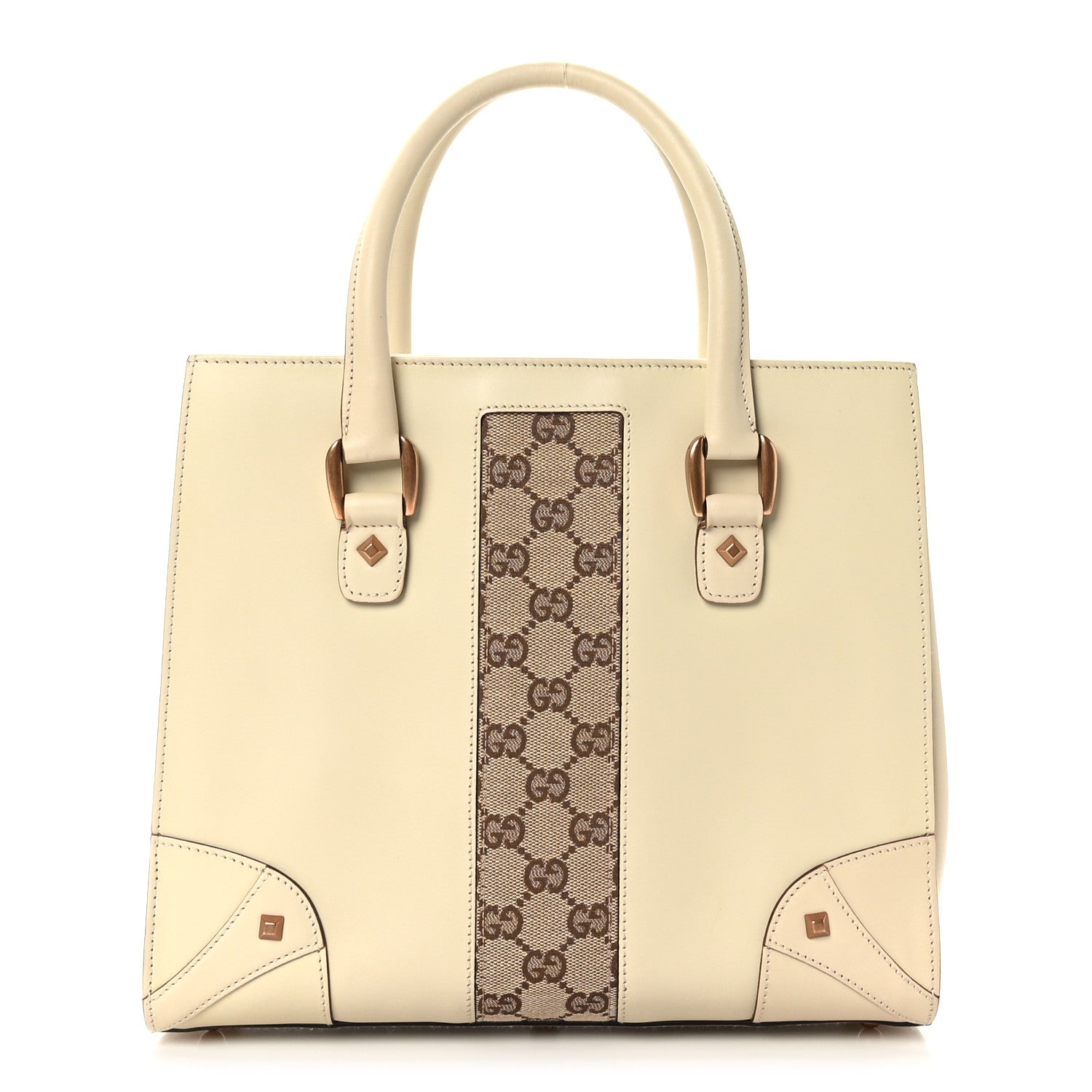 Gucci Calfskin GG Monogram Tote Off White 1 of 9