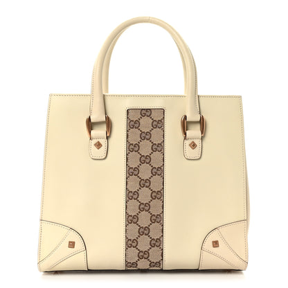 Gucci Calfskin GG Monogram Tote Off White 1 of 9