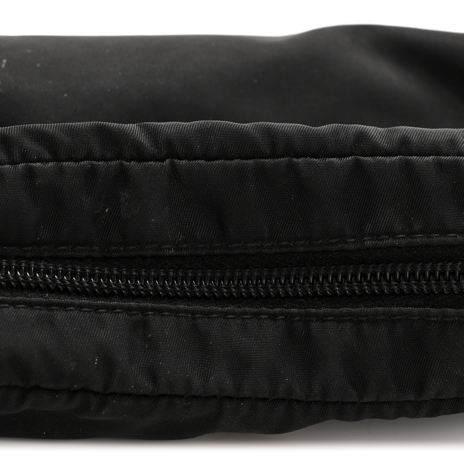 Prada Tessuto Nylon Vela Saffiano Necessaire Wristlet Pouch Black 10 of 10