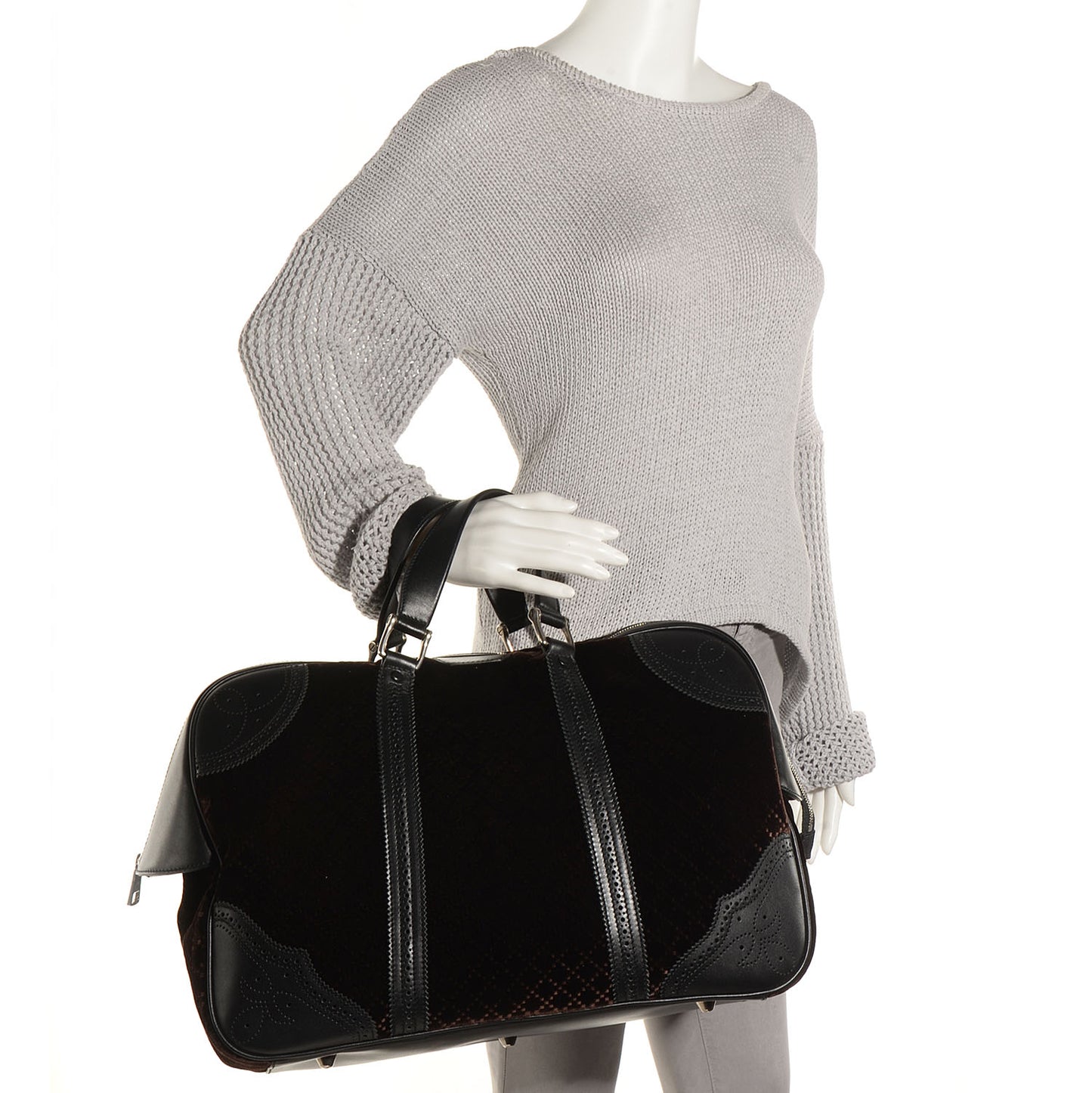 Velvet Diamante Goldmark Carry On Duffle Bag Brown