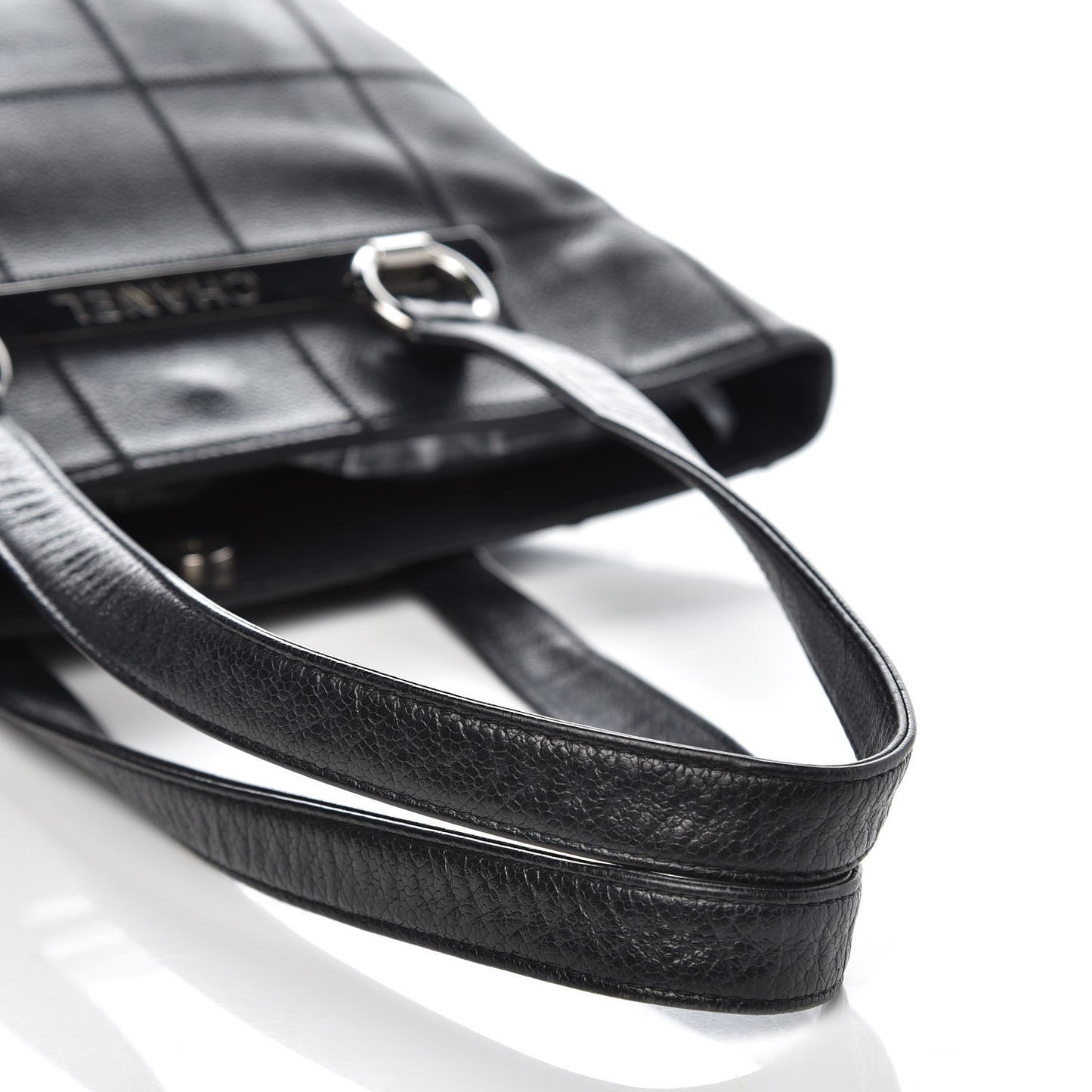 Caviar Square Stitched Tote Black