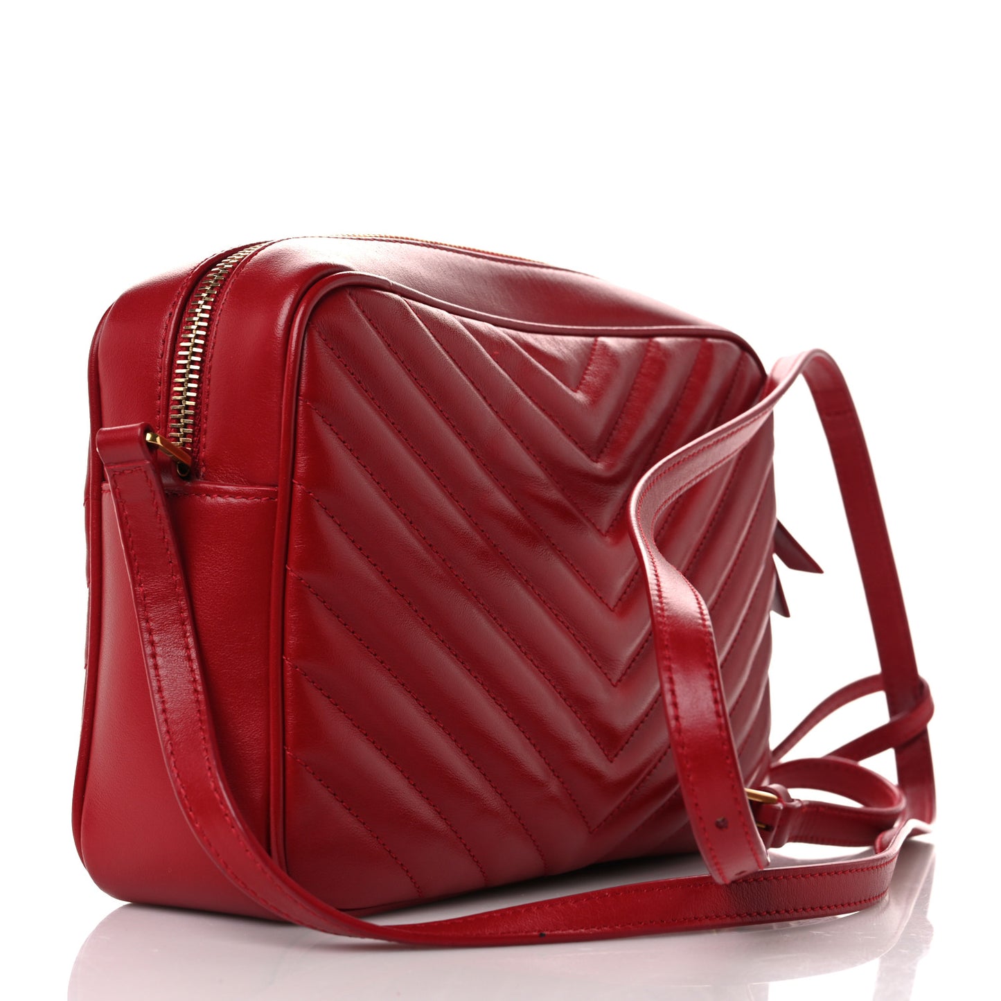 Calfskin Matelasse Monogram Lou Camera Bag Rouge Eros