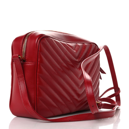 Saint Laurent Calfskin Matelasse Monogram Lou Camera Bag Rouge Eros 2 of 10