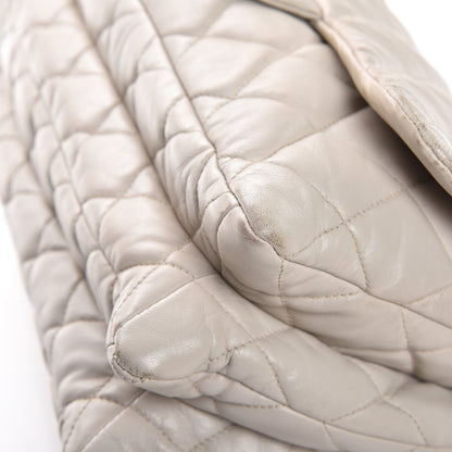 Chanel Lambskin Quilted 3 Accordion Flap Bag White 17 of 21