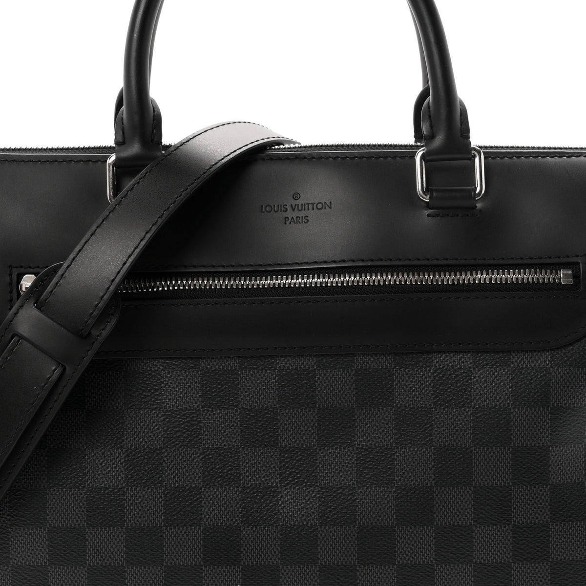 Damier Graphite Porte-Documents Jour