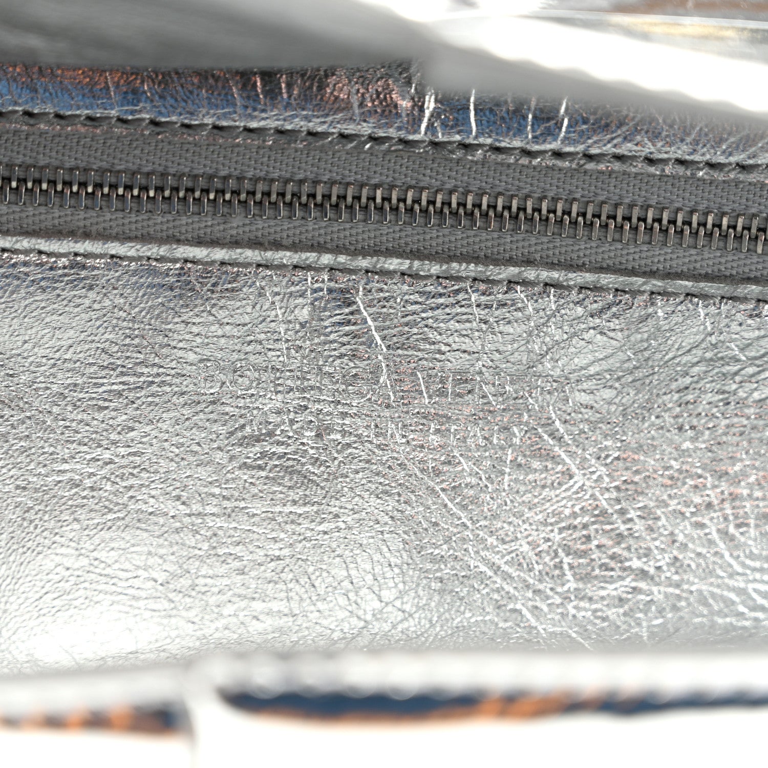 Bottega Veneta Mirror Laminated Nappa Maxi Intrecciato Mini Arco