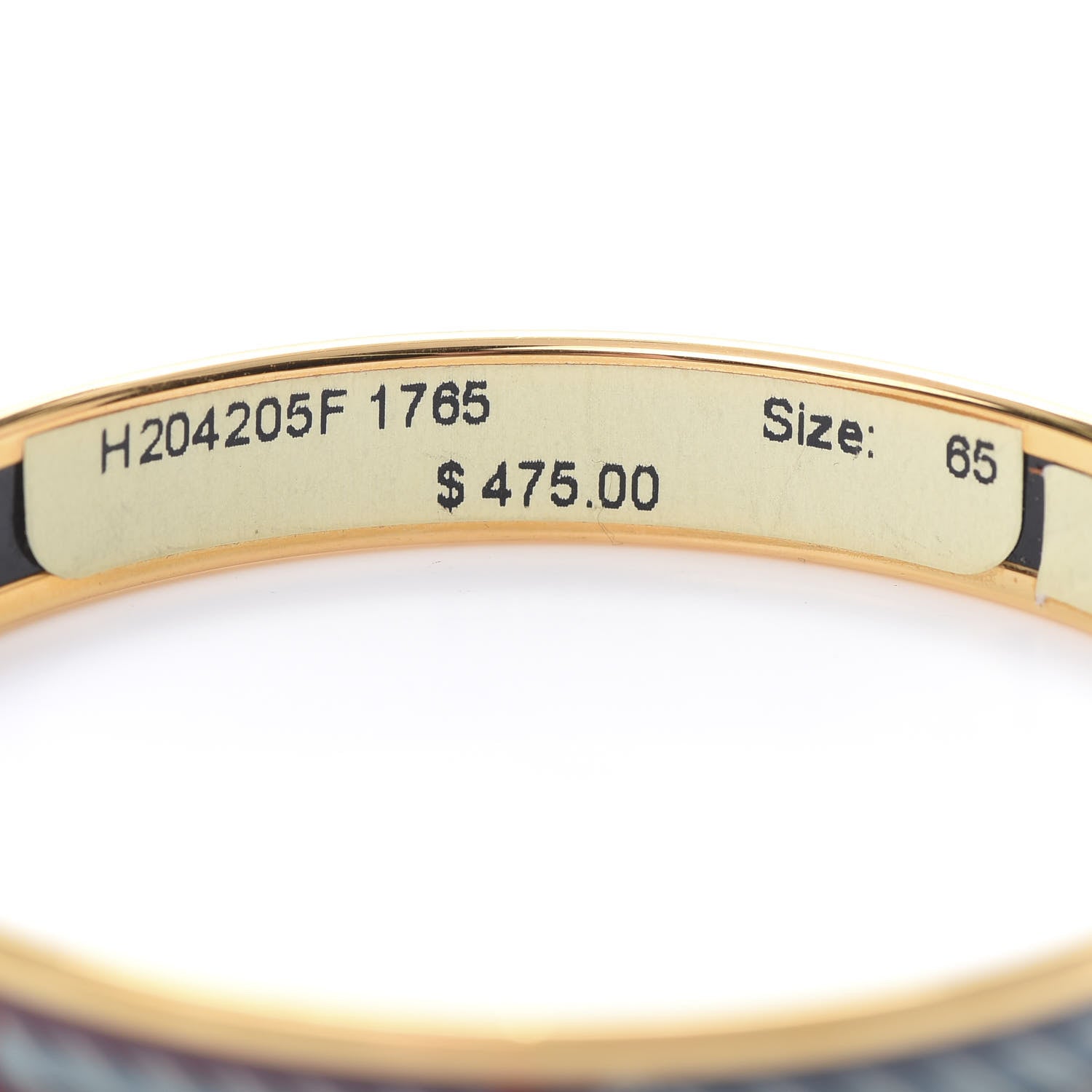 Hermes Enamel Printed Narrow Quadridge Bracelet 65 Art Moderne 5 of 5