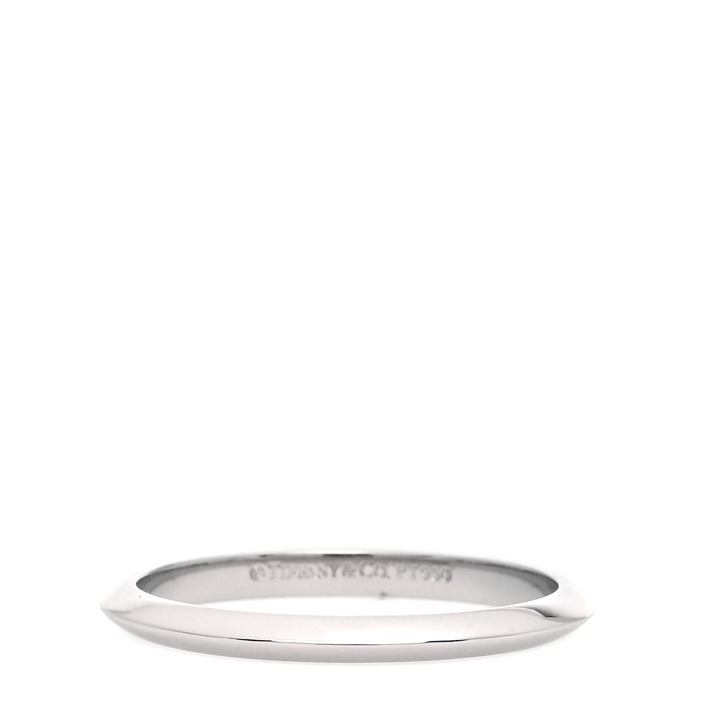 Platinum 2mm Knife Edge Wedding Band Ring 56 7.5