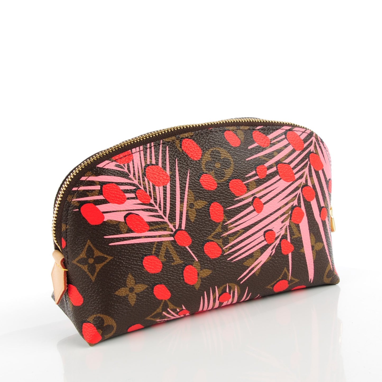 Monogram Jungle Dots Cosmetic Pouch Sugar Pink Poppy