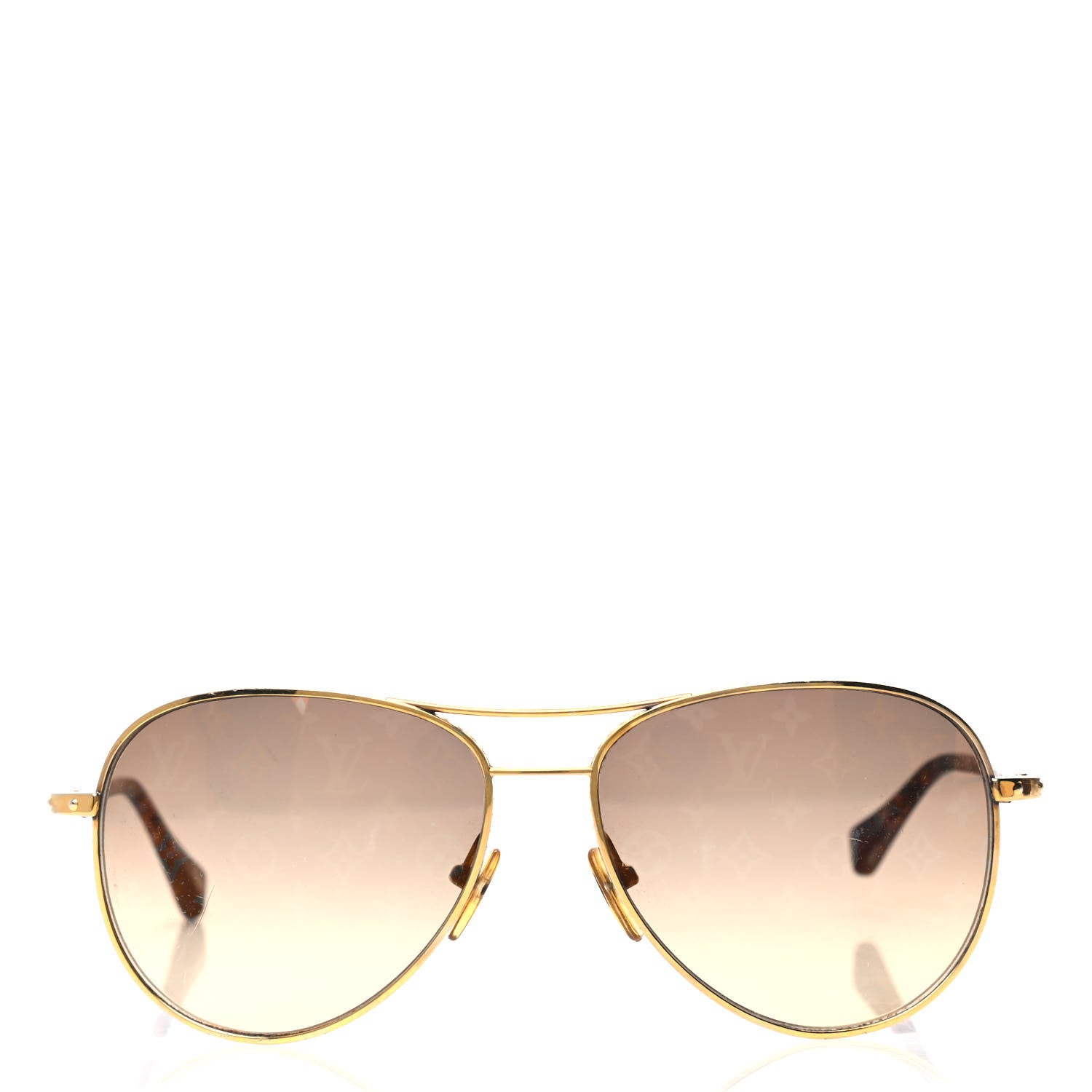Louis Vuitton Conspiration Pilote Sunglasses Z0164U Gold 2 of 5