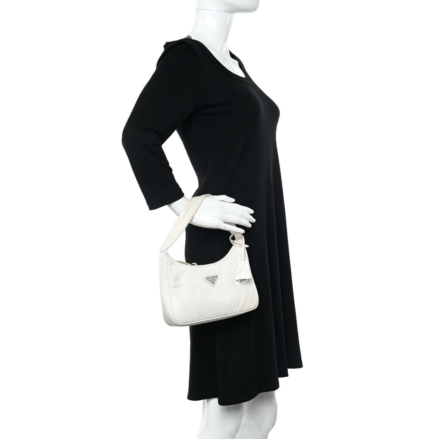Prada Tessuto Nylon Mini Re-Edition 2000 Bag White 2 of 11