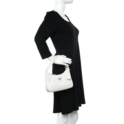 Prada Tessuto Nylon Mini Re-Edition 2000 Bag White 2 of 11
