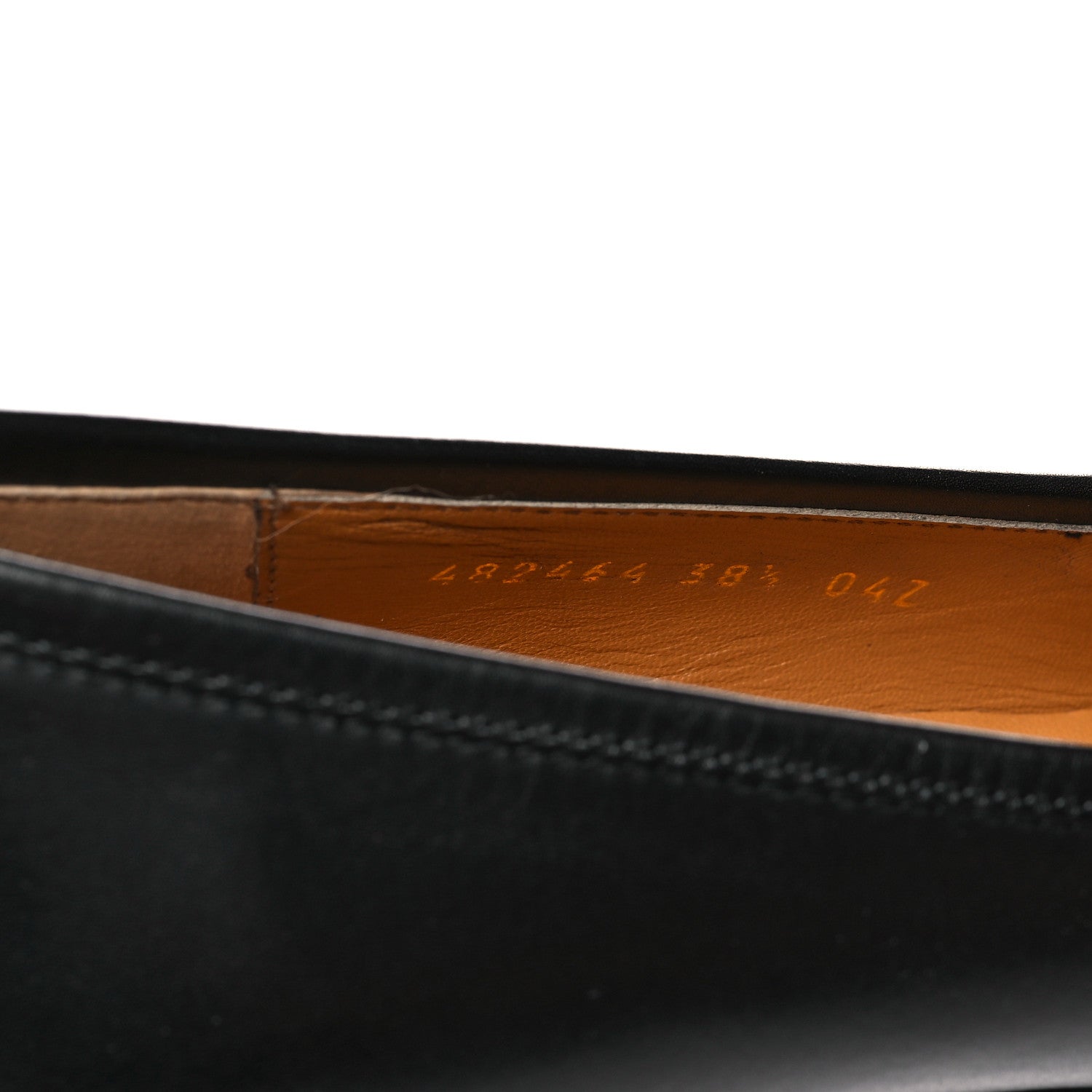 Gucci Calfskin Womens Jordaan Loafers 38.5 Black 8 of 9