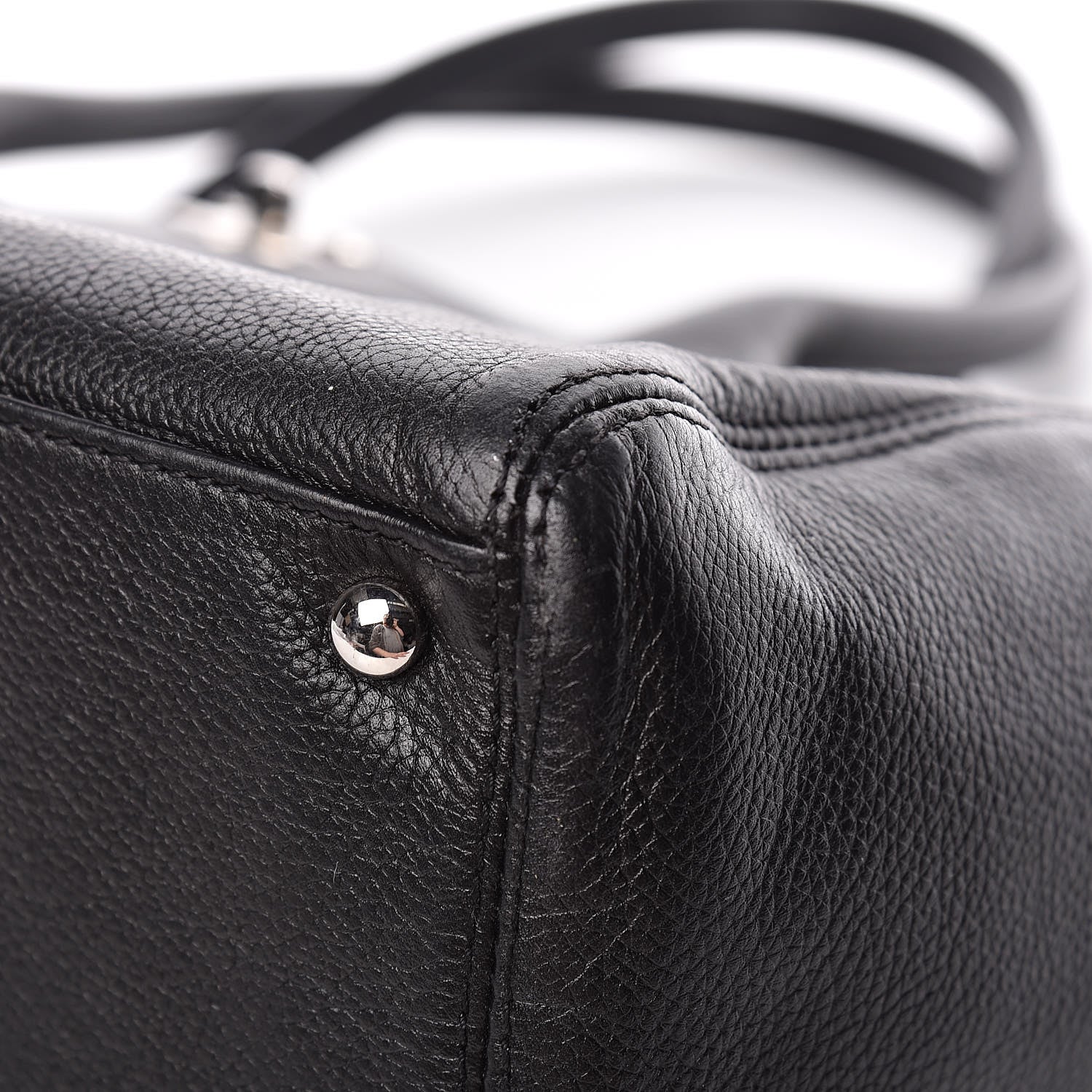 Chanel Calfskin Cerf Executive Shopper Tote Black 10 of 21