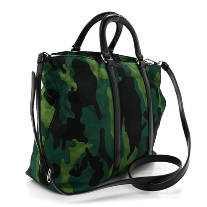 Prada Tessuto Nylon Camouflage Tote Prato 3 of 9