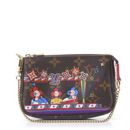 Louis Vuitton Monogram 2020 Christmas Animation Bumper Cars Mini Pochette Accessories Coquelicot 1 of 11