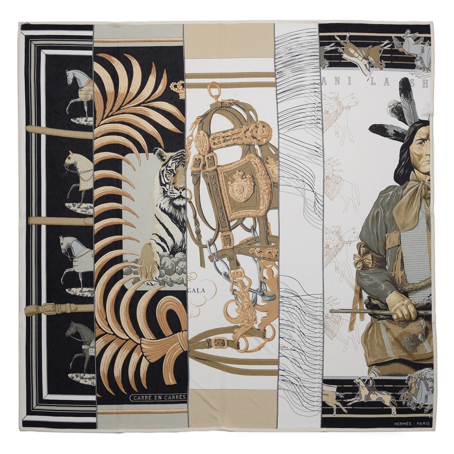 Hermes Silk Jersey Carre En Carres Scarf 90 1 of 10