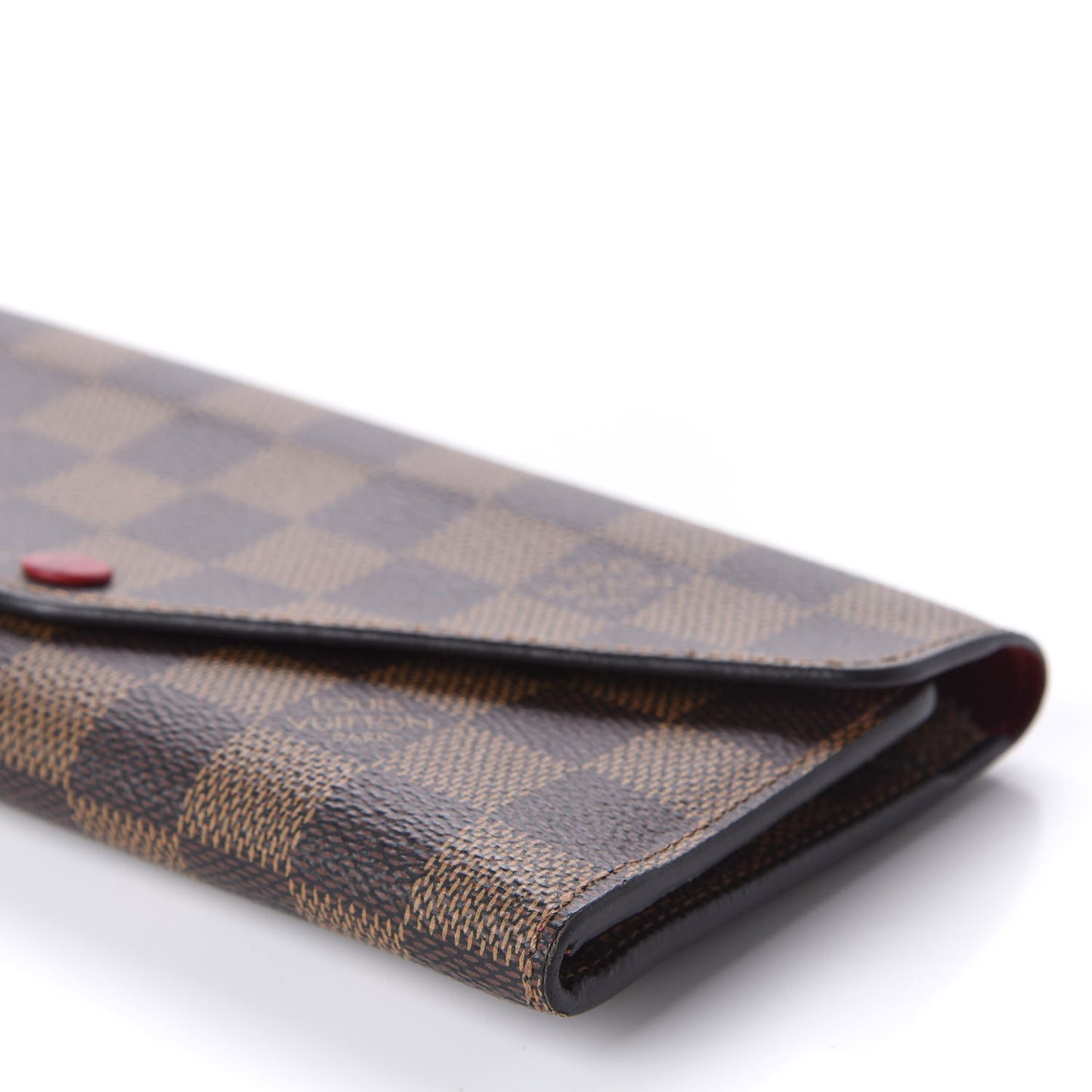 Damier Ebene Josephine Wallet Red