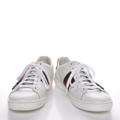 Gucci Calfskin Web Studded Arrow Ace Sneakers 39 White 5 of 13