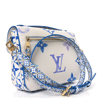 Louis Vuitton Monogram Giant By The Pool Pochette Metis MM Blue 3 of 9