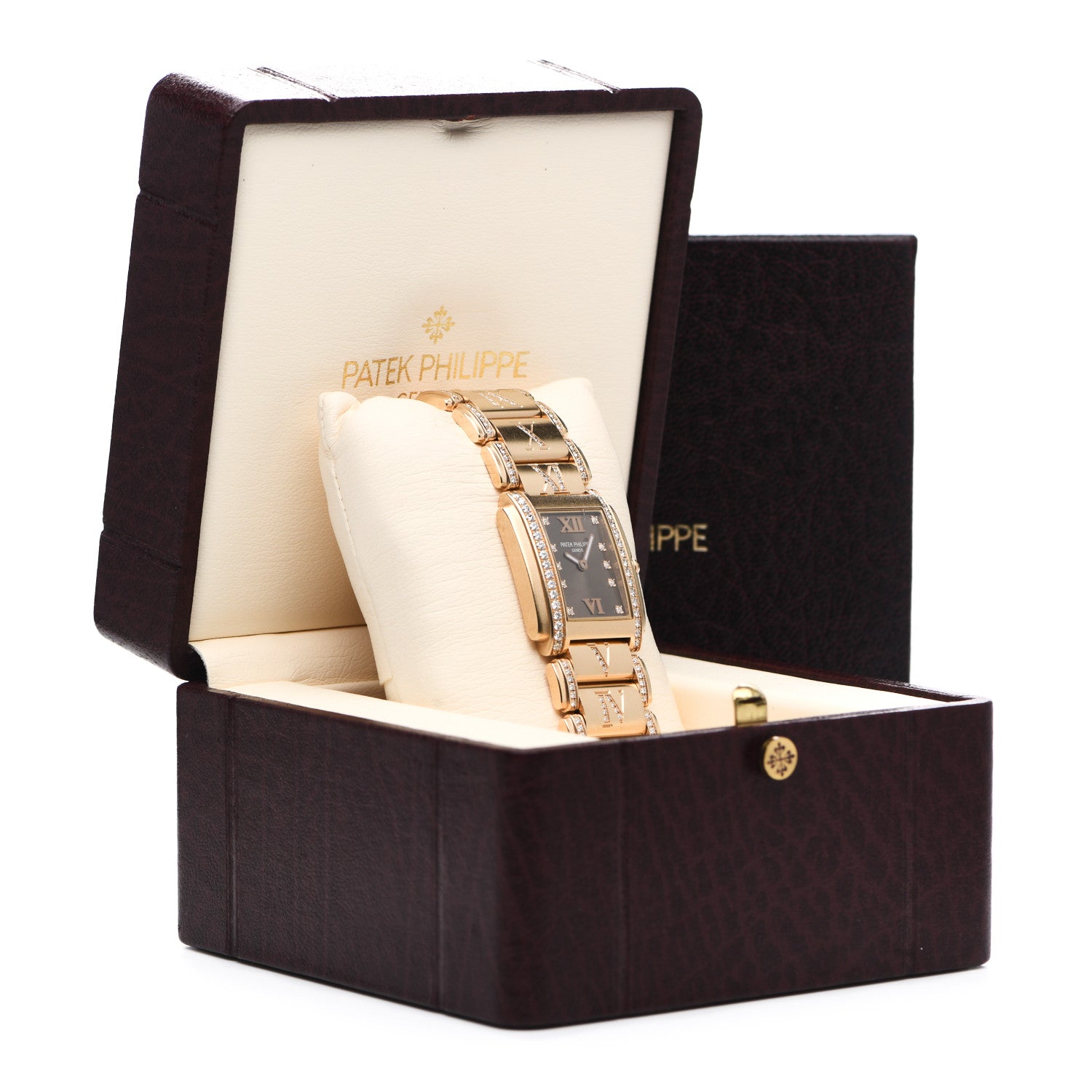 Patek Philippe 18K Rose Gold Diamond 25mm Twenty-4 Quartz Watch Chocolate 4910/40R-010 6 of 6