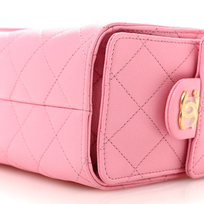 Chanel Caviar Quilted Mini Chanel 25 Handbag Pink 10 of 11